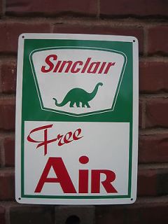 Sinclair Free Air Gas Pump SIGN Service Station Dino Shop Garage Free 