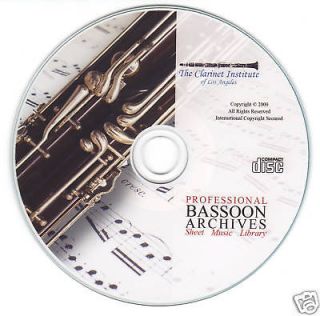 huge professional bassoon sheet music archive cd pdf clarinet 