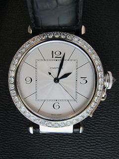 Mens Cartier Pasha 18kwg Diamond Watch WJ120251