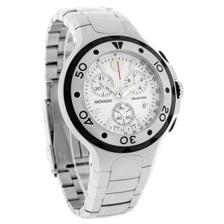 Movado Series 800 White Dial Mens Swiss Quartz Chronograph Watch 