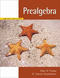 Prealgebra by R. David Gustafson and Alan S. Tussy 2005, Paperback 