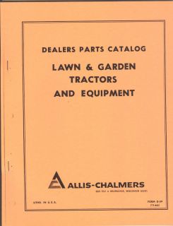 Allis Chalmers AC B1 B10 B12 Big Ten & Attachments Parts Manual