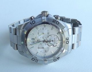 TAG Heuer Aquaracer Mens Watch Silver Dial SS Steel CAF101F 