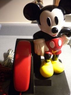 VINTAGE MICKEY MOUSE DISNEY AT&T PUSH BUTTON TELEPHONE PHONE WORKS 