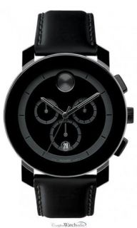 NEW Movado Bold 3600089 Watch Large Mens Black Dial PVD Swiss Quartz 