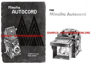 Minolta Autocord Instruction Manual, Seikosha Shutter