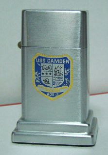 USS Camden (AOE 2) Zippo 4th Model Barcroft Table Lighter