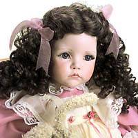 Tallinas Doll Supplies Gorgeous Long Ringlet Curls Bangs Doll Wig 12 
