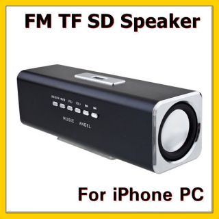 Black Sports  Player Mini Speaker FM TF SD Card USB Radio for PC 