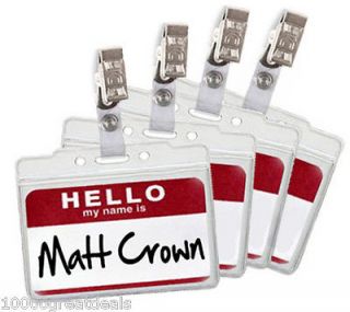25) Wholesale Clip On Name Tag ID Badge Card Holder for Trade Show 