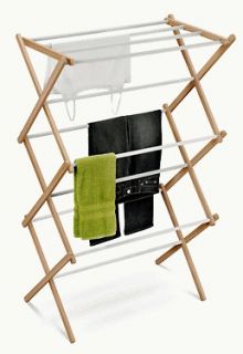   Do DRY 01111 Indoor Wood Folding Clothes Drying Rack 25ft drying space