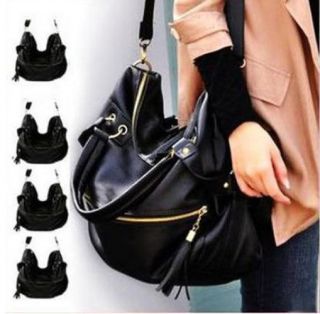   Korean Hobo PU Tassel Leather Handbag Shoulder Bag Large Capacity Z