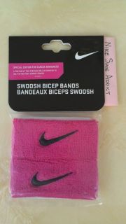 Nike Breast Cancer Awareness Pink Swoosh Bicep Wrist bands Football 2 