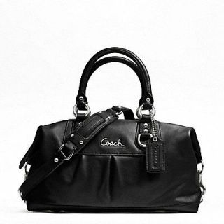 Coach handbag Ashley Leather satchel Convertible crossbody black 15445 