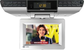   AJL750 7 LCD UNDER KITCHEN CABINET COUNTER TV FM RADIO ALARM CLOCK