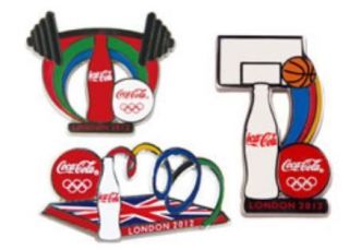 Official Coca Cola London 2012 Olympics Sports Equipment Series Pins