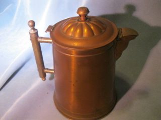 ANTIQUE COPPER COFFEE POT MARKED ROME METAL 8 #GE
