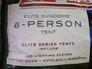 Coleman Elite Sundome 6 Person Tent W/ LED Lighting System