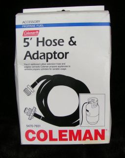 Coleman 5 Propane Hose and Adaptor New in the Box