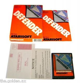 COLECOVISION Game DEFENDER Complete CIB Atari Soft Coleco Adam