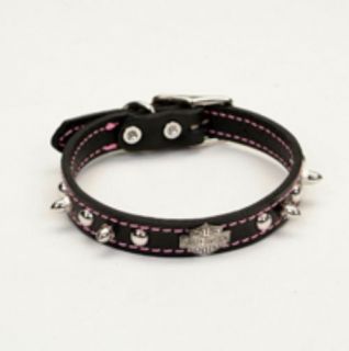 harley davidson leather dog collar in Leather Collars