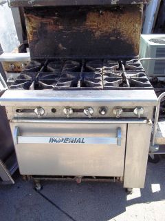 36 RANGE Imperial IR6 Gas Oven Commercial Stove 6 Cast Iron Burners