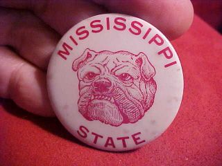MISSISSIPPI STATE BULLDOGS 1960S VINTAGE FOOTBALL PIN
