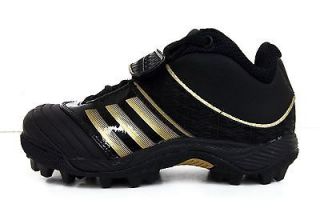 Adidas Kids 044904 RB619J Football Cleat Black/Met. Gold Sizes 13,1,1 