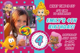   Bubble Guppies Birthday Party Invitations Any Color Scheme UPRINT