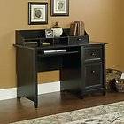 Estate Black Computer Desk with File Drawer and Hutch/Great Fit For 