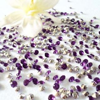 1000 Purple&Silver Diamond Confetti Wedding Decoration