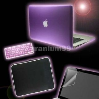   Mac Book Pro Hard Case PURPLE + Keyboard Skin + Screen Protector + Bag