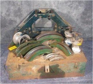   GREENLEE 777 1/2 TO 4 HYDRAULIC PIPE/ CONDUIT BENDER PARTS with CASE