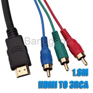   HDMI to 3 RCA Male Audio Video Component Convert Cable For HDTV 1080P