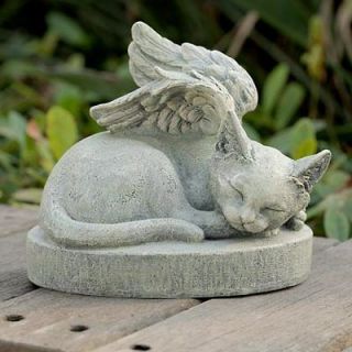 Cat Angel Pet Memorial Stone Grave Marker Headstone