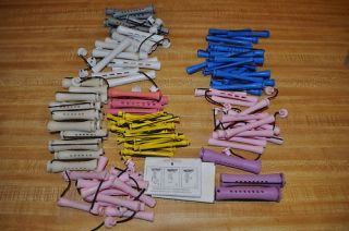 120+ rubber end & swing arm Perm Rods curlers large