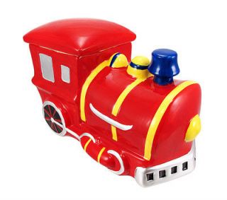 Train Engine Ceramic Cookie Jar Locomotive