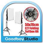   E27 50x70cm Folding Easy Softbox Light Stand Continuous Lighting Kit