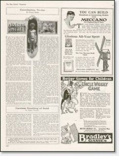 1921 Meccano construction set vintage print AD