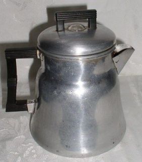 Vintage Wear Ever #3008 Aluminum Coffee Perk Pot   No Tube & Basket