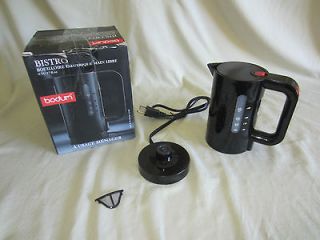   Bodum Bistro 17 Ounce Black Mini Cordless Electric Water Kettle 11318