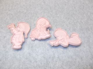   Moments Pink Plastic Christmas Angel Dog Boy Cookie Cutter Set 3