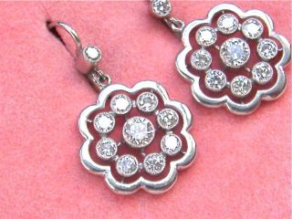 Edwardian Diamond Earrings in Vintage & Antique Jewelry