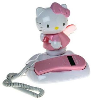 SPECTRA Hello Kitty Light Up Corded Telephone Caller ID Pink Angel 