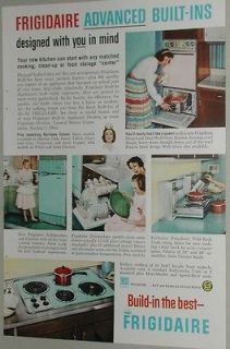 1959 Frigidaire advertisement, appliances, cool 50’s colors, retro