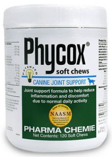 Phycox Soft Chews 120ct. Canine Joint Support Great Exp Dating Free 3 