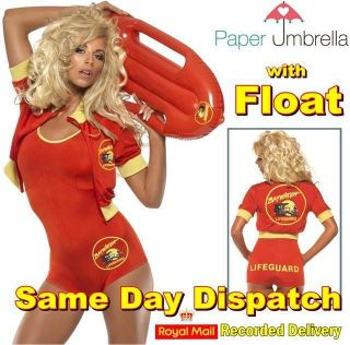 Ladies Baywatch Fancy Dress Costume Lifesaver Outfit Hen Party + Float