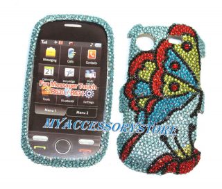   Messager Touch R630 Butterfly Diamond Crystal Bling Phone Case Cover