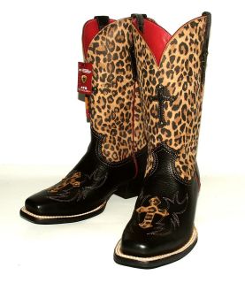 leopard cowboy boots in Boots