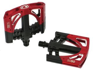 CRANK BROTHERS 50/50 3 PEDALS 5050 3 BLACK/RED Brand New in Box 2012 